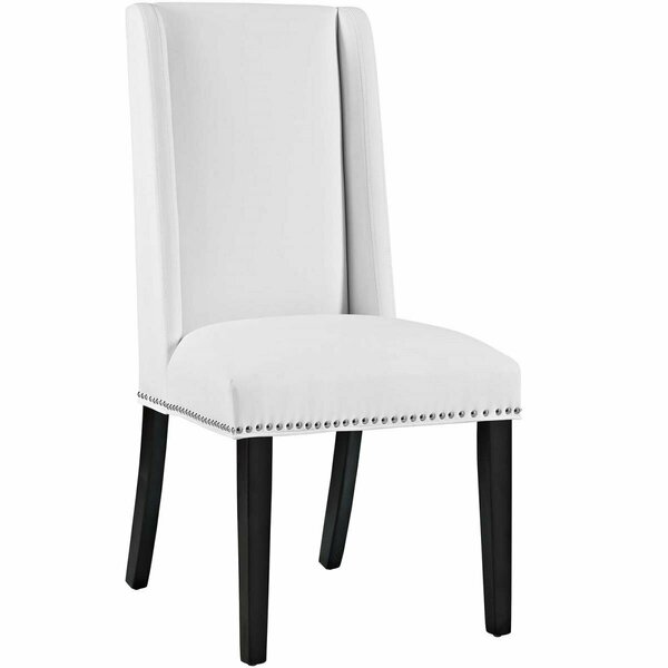 Modway Furniture 40 H x 23.5 W x 19.5 L in. Baron Vinyl Dining Chair, White EEI-2232-WHI